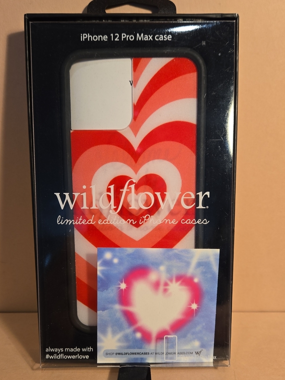 Wildflower Red & White Heart iPhone 12 Pro Max Case